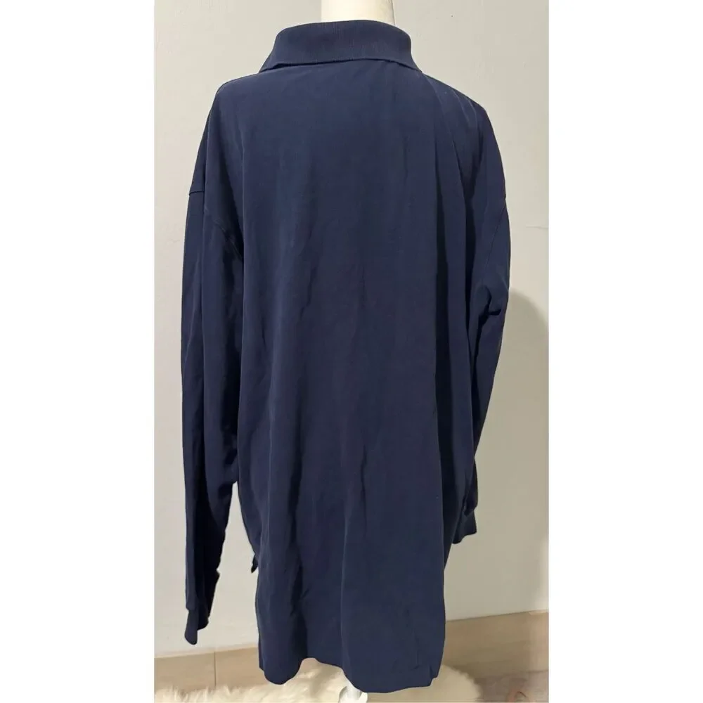Polo Ralph Lauren blue sport shirt country riders & jockey club rugby big pony l